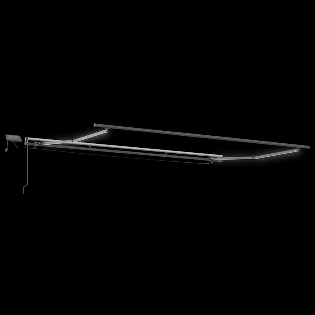 Markise Manuell mit LEDs Braun 400x300 cm