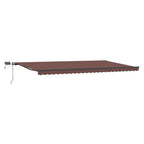 Markise Manuell mit LEDs Braun 600x300 cm