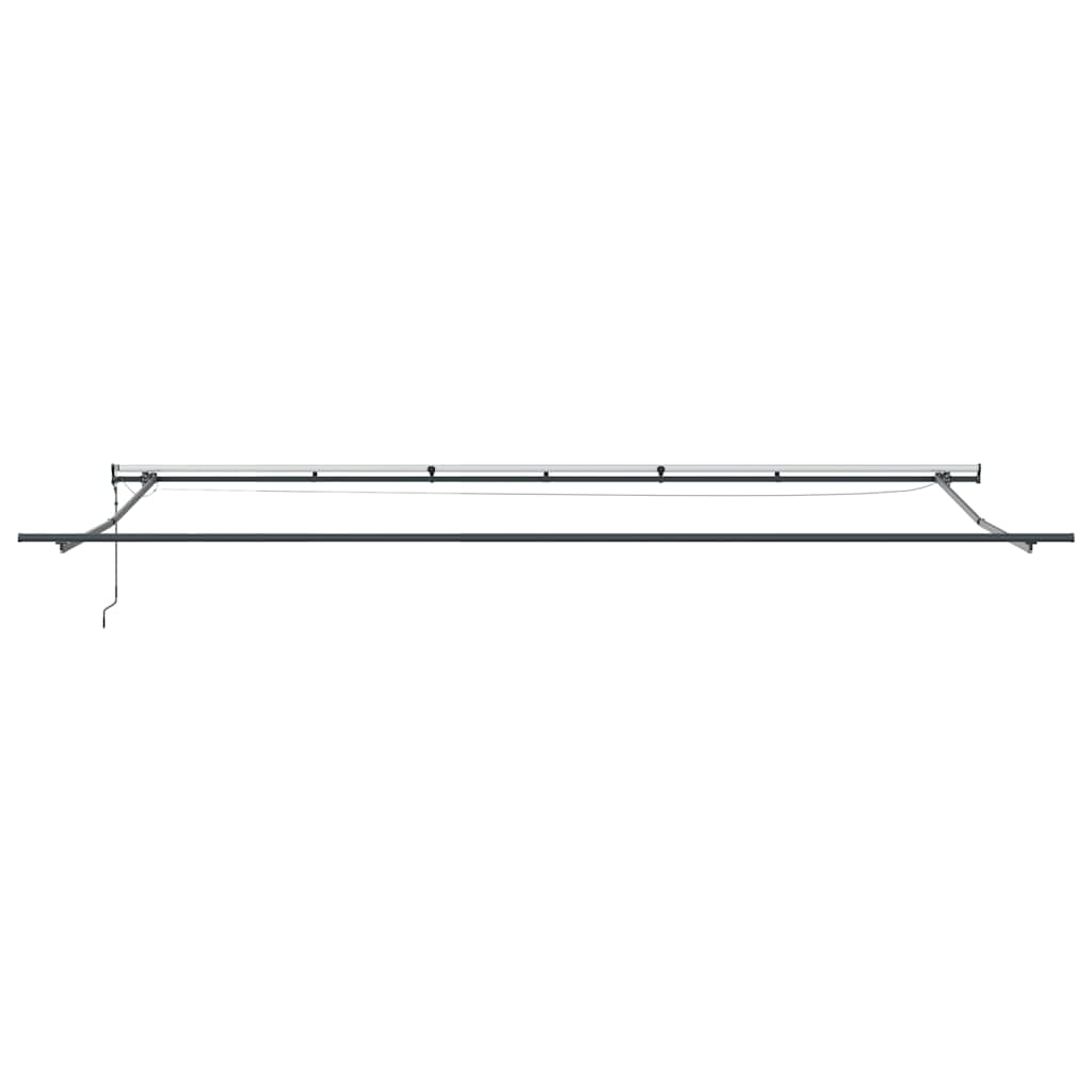 Markise Automatisch mit LEDs Braun 600x300 cm