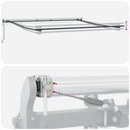 Markise Automatisch mit LEDs Anthrazit & Weiß 450x300 cm