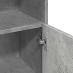 Badezimmerschrank Betongrau 30x30x95 cm Holzwerkstoff