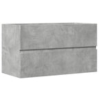 Waschbeckenunterschrank Betongrau 90x38,5x45 cm Holzwerkstoff