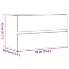 Waschbeckenunterschrank Altholz-Optik 90x38,5x45 Holzwerkstoff