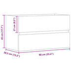 Waschbeckenunterschrank Artisan-Eiche 90x38,5x45 Holzwerkstoff