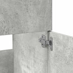 Badschrank mit Spiegel Betongrau Holzwerkstoff