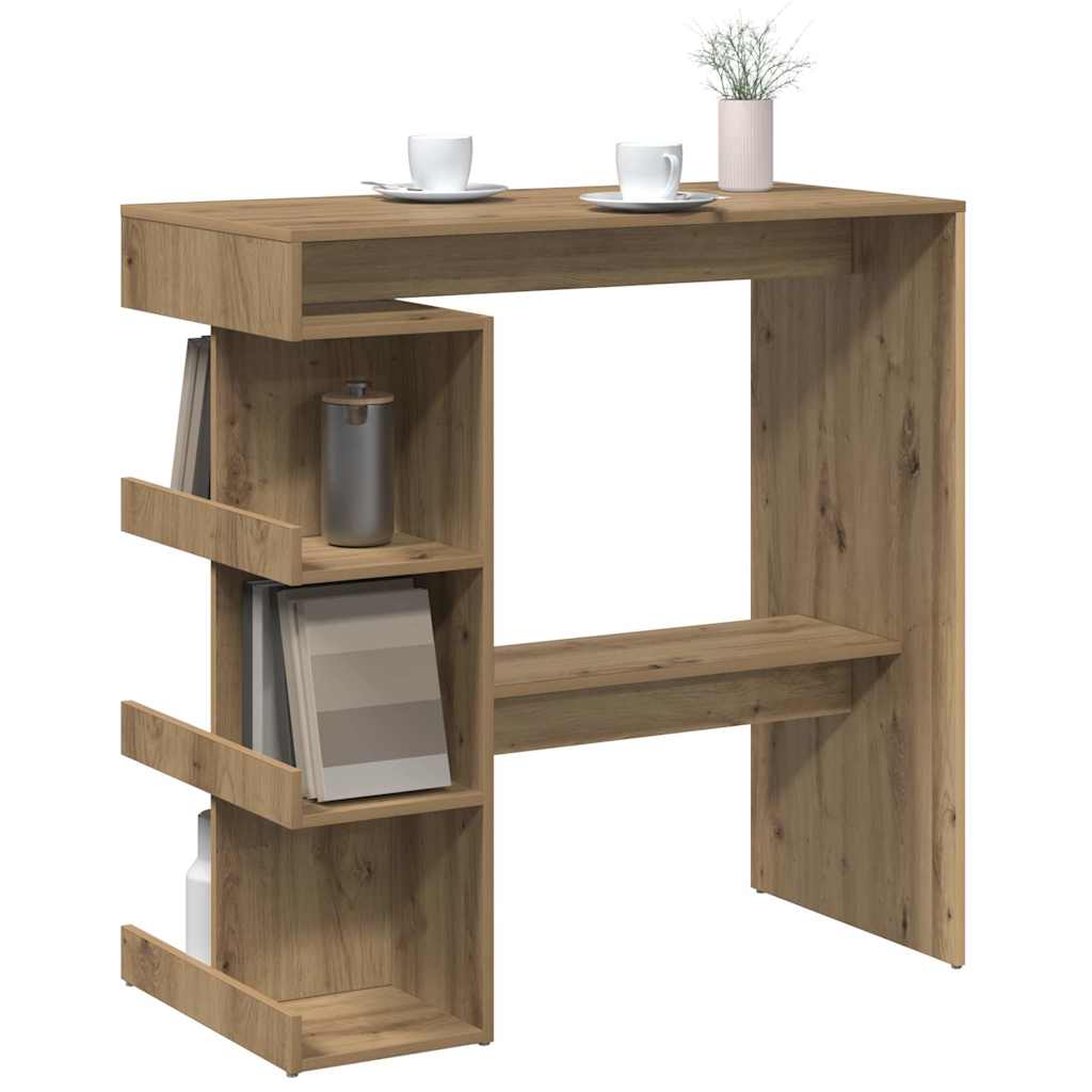 Bartisch mit Regal Artisan-Eiche 100x48x101,5 cm