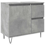 Waschbeckenunterschrank Betongrau 65x33x60 cm Holzwerkstoff