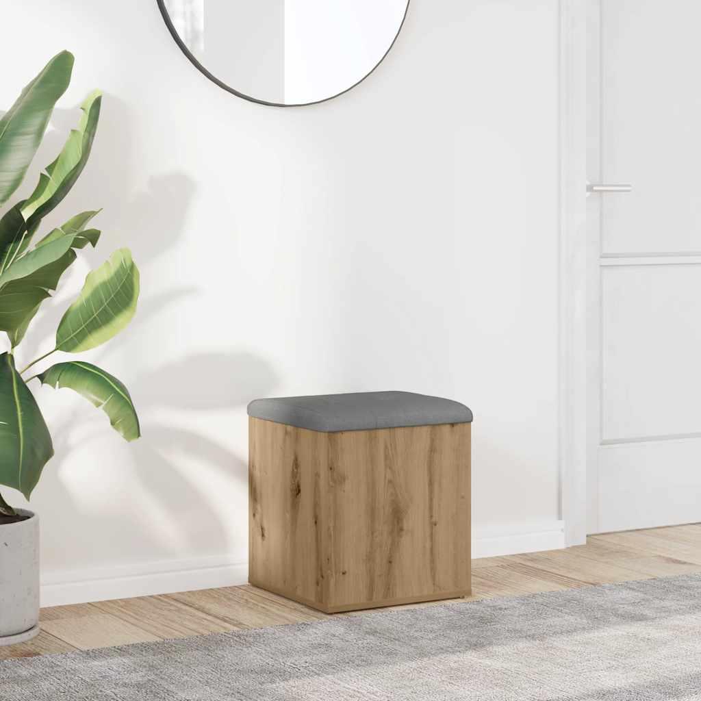 Sitzbank mit Stauraum Artisan-Eiche 42x42x45 cm Holzwerkstoff