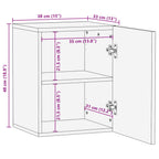 Badezimmer Hängeschrank Braun 38 x 33 x 48 cm Massivholz Mango