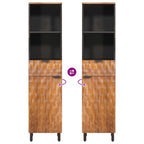 Badezimmerschrank Braun 38 x 33 x 160 cm Massivholz Mango