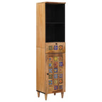 Badezimmerschrank Natur 38 x 33 x 160 cm Massivholz Mango