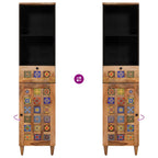 Badezimmerschrank Natur 38 x 33 x 160 cm Massivholz Mango