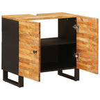 Waschbeckenschrank Natur 62 x 33 x 58 cm Massivholz Mango