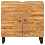 Waschbeckenschrank Natur 62 x 33 x 58 cm Massivholz Mango