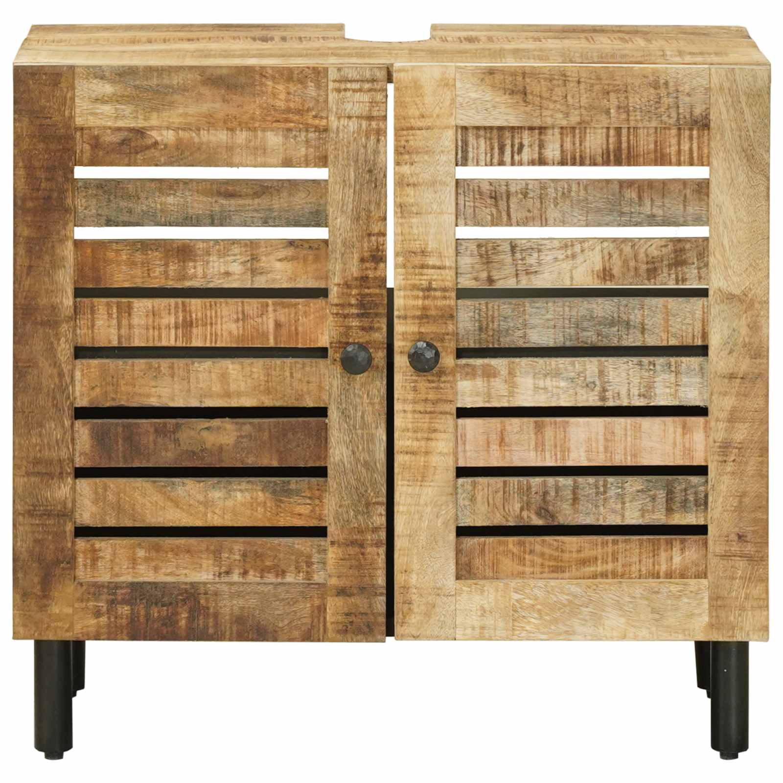 Waschbeckenunterschrank Braun und Schwarz 62 x 33 x 58 cm