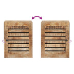 Hängeschrank mit Speicher Braun und Schwarz 38 x 33,5 x 48 cm