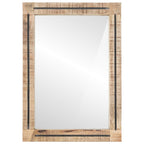 Spiegel Wandmontiert Braun und Schwarz 70 x 50 x 3 cm Glas