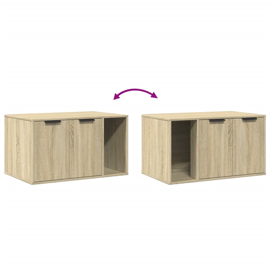 Katzenklo Sonoma Eiche 80x50x45 cm Holzwerkstoff