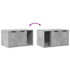 Katzenklo Betongrau 80x50x45 cm Holzwerkstoff