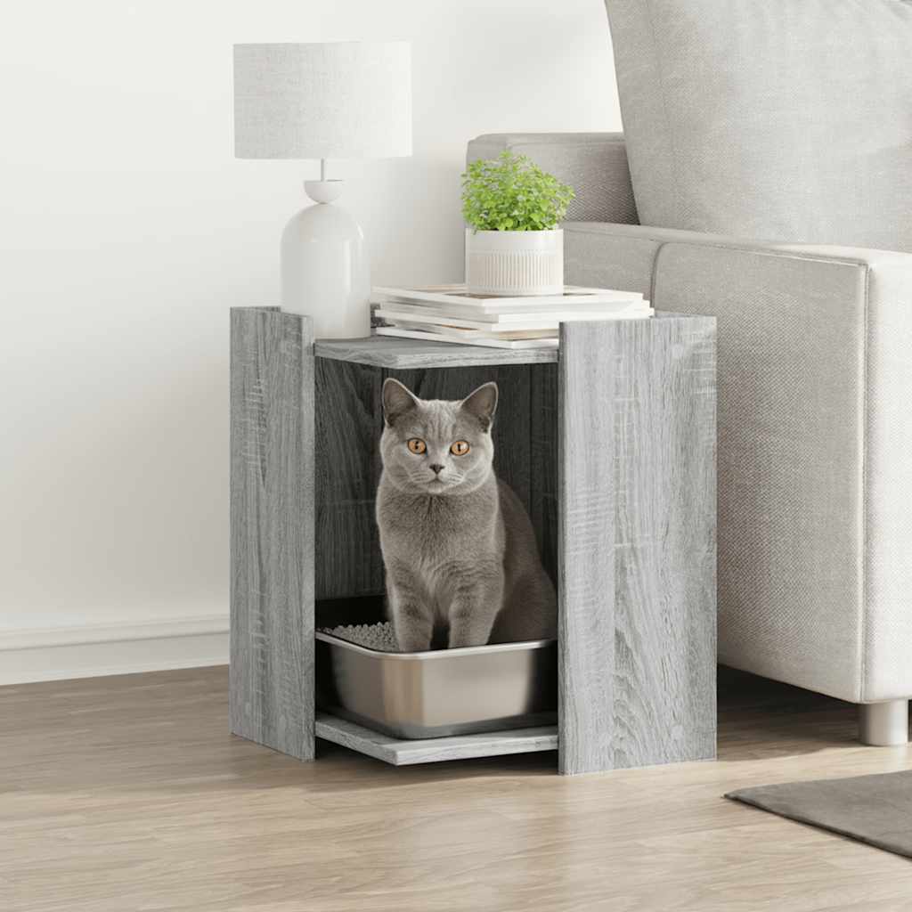 Katzenklo Grau Sonoma 42x42x51 cm Holzwerkstoff