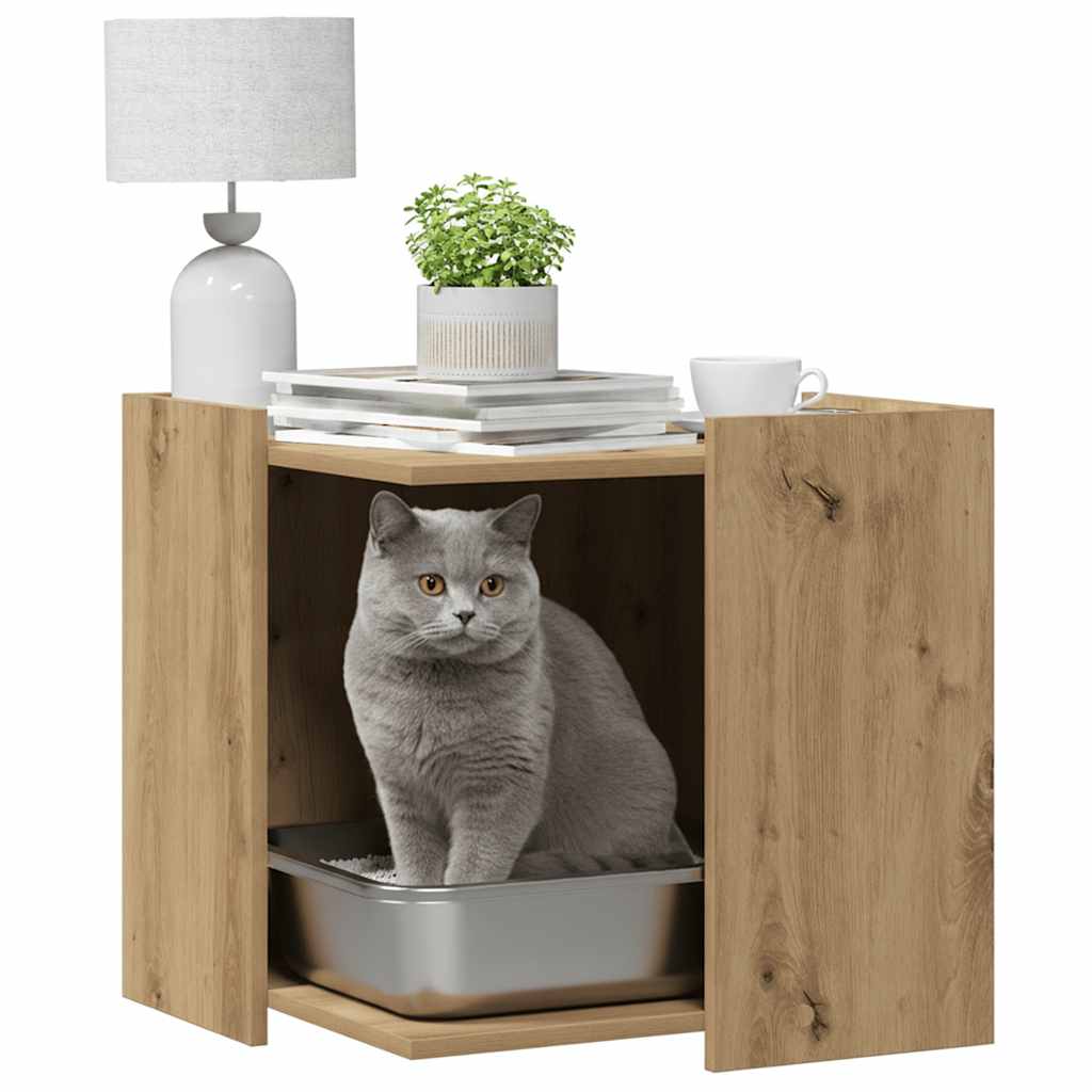 Katzenklo Artisan-Eiche 53x53x51 cm Holzwerkstoff