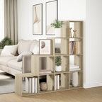 Raumteiler-Bücherregal 4 Stufen Sonoma-Eiche 131,5x29x131,5 cm
