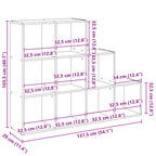 Raumteiler-Bücherregal 3 Stufen Räuchereiche 137,5x29x103,5 cm