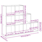 Raumteiler-Bücherregal 3 Stufen Artisan-Eiche 137,5x29x103,5 cm