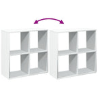 Raumteiler Bücherregal Weiß 69,5 x 29 x 69,5 cm Holzwerkstoff