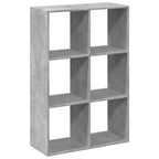 Raumteiler-Bücherregal Betongrau 69,5x29x103,5 cm Holzwerkstoff
