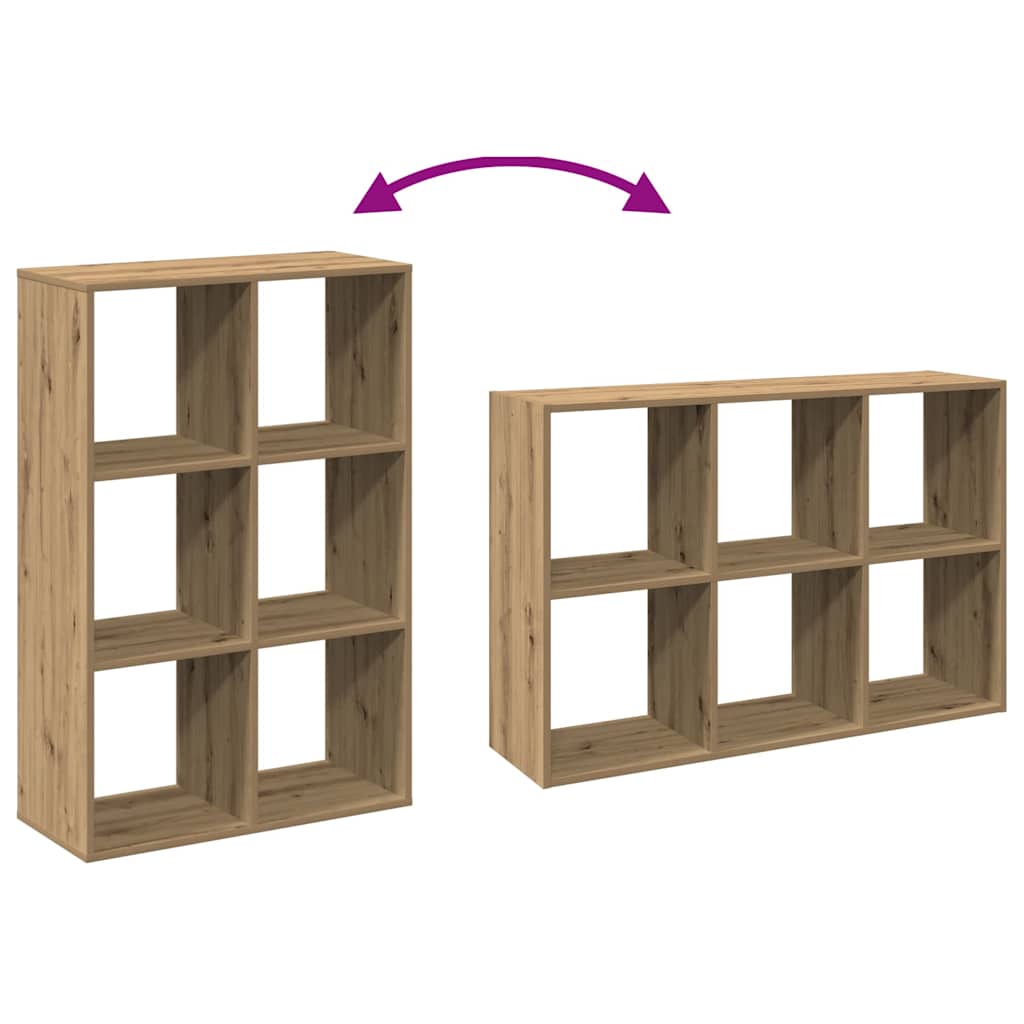 Raumteiler-Bücherregal Artisan-Eiche 69,5x29x103,5 cm