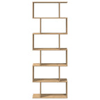 Raumteiler-Bücherregal 6 Etagen Artisan-Eiche 70x24x193 cm