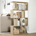 Raumteiler-Bücherregal 4 Böden Sonoma-Eiche 70x24x129 cm