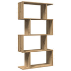 Raumteiler-Bücherregal 4 Böden Artisan-Eiche 70x24x129 cm
