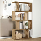Raumteiler-Bücherregal 4 Böden Artisan-Eiche 70x24x129 cm