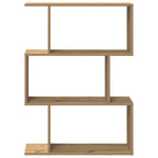 Raumteiler-Bücherregal 3 Fächer Artisan-Eiche 70x24x97 cm