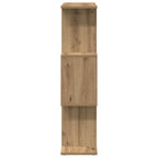 Raumteiler-Bücherregal 3 Fächer Artisan-Eiche 70x24x97 cm