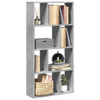 Bücherregal Betongrau 60x20x120,5 cm Holzwerkstoff