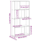 Bücherregal Altholz-Optik 60x20x120,5 cm Holzwerkstoff