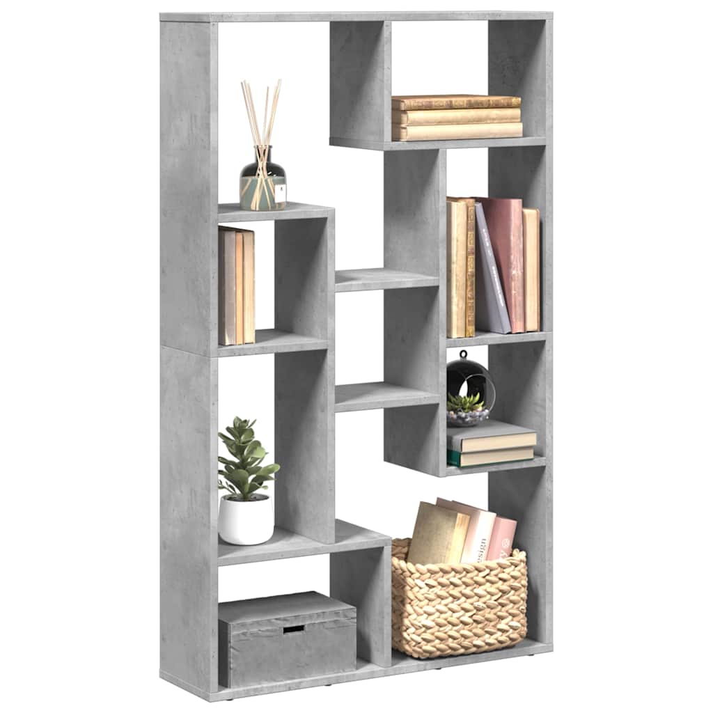 Bücherregal Betongrau 72x20x120,5 cm Holzwerkstoff