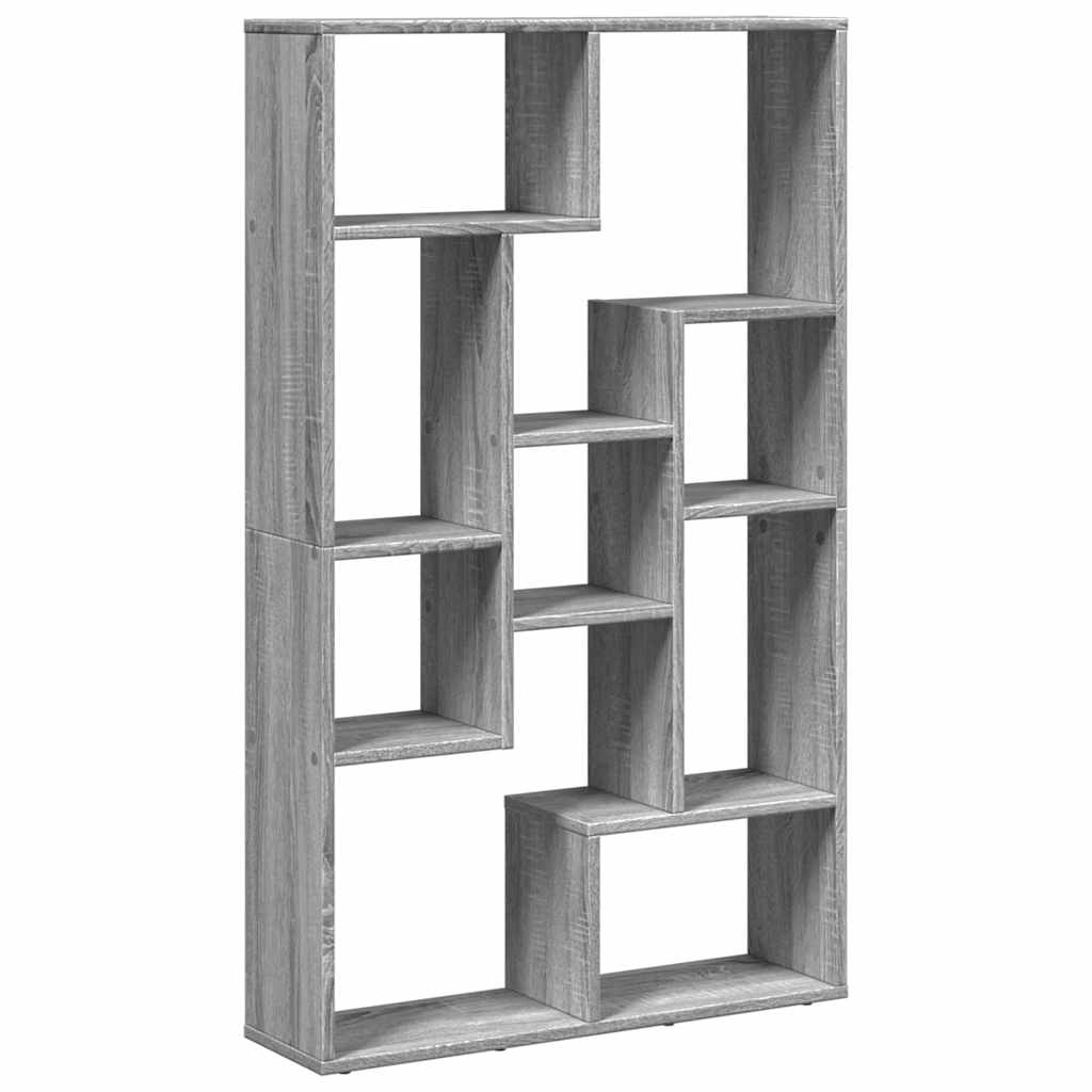Bücherregal Grau Sonoma 72x20x120,5 cm Holzwerkstoff