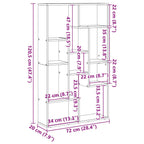 Bücherregal Altholz-Optik 72x20x120,5 cm Holzwerkstoff