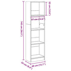 Bücherregal Braun Eichen-Optik 40x24x143 cm Holzwerkstoff