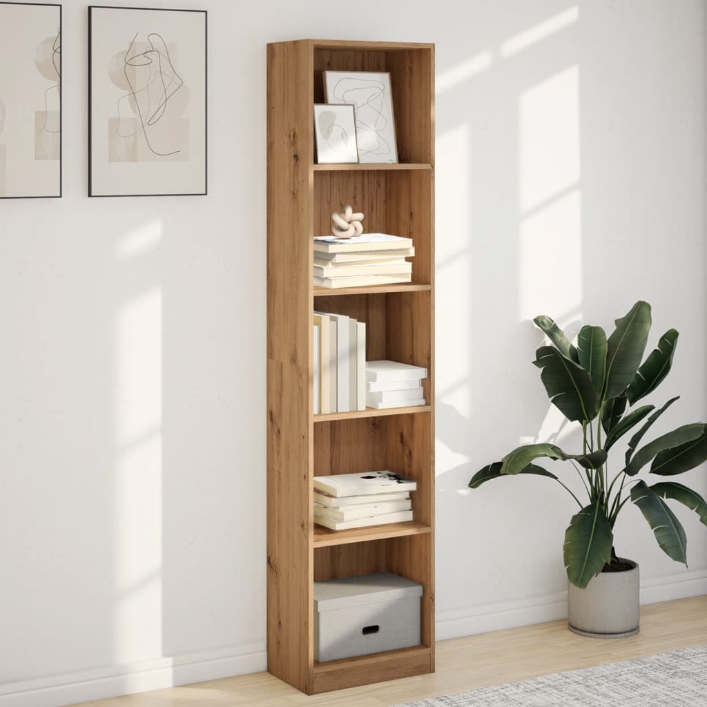 Bücherregal Artisian Oak 40 x 24 x 176 cm Holzwerkstoff