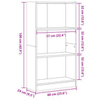 Bücherregal Altholz-Optik 60x24x109 cm Holzwerkstoff