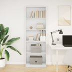 Bücherregal Weiß 60 x 24 x 176 cm Holzwerkstoff