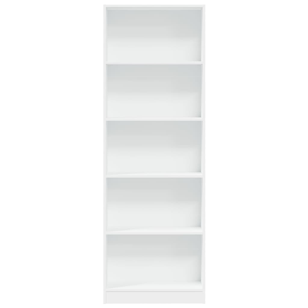 Bücherregal Weiß 60 x 24 x 176 cm Holzwerkstoff