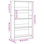 Bücherregal Sonoma-Eiche 80x24x143 cm Holzwerkstoff