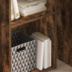 Bücherregal Räuchereiche 40x30x77 cm Holzwerkstoff