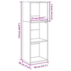 Bücherregal Sonoma-Eiche 40x30x114 cm Holzwerkstoff